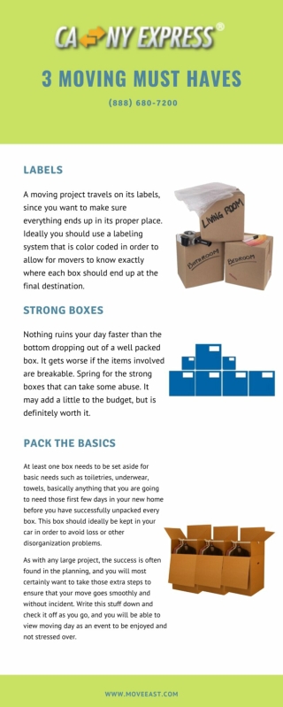 3 Moving Must Haves