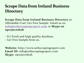 Scrape Data from Ireland Business Directory