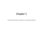 Early Number Systems and Symbols