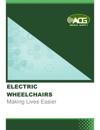 Presented Electric Wheelchairs by ACG Medical