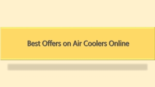 Best Offers on Air Coolers Online