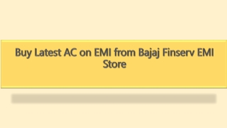 Buy Latest AC on EMI from Bajaj Finserv EMI Store