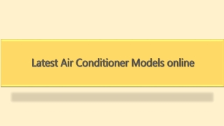 Latest Air Conditioner Models online