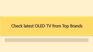 Check latest OLED TV from Top Brands
