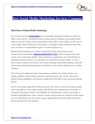 Best Social Media Marketing Services | Company in Pune | Sdaemon