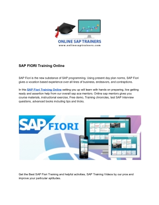Top SAP FIORI Training Online