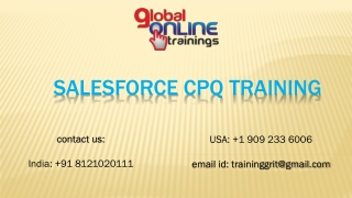 Salesforce CPQ training | Salesforce CPQ admin training