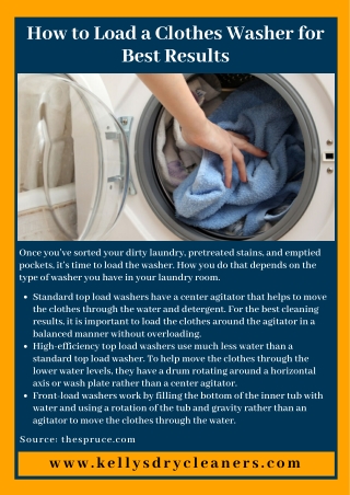 How to Load a Clothes Washer for Best Results