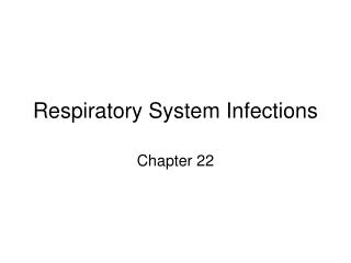 Respiratory System Infections