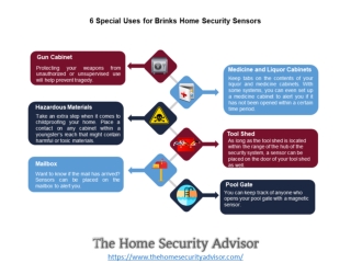 Brinks Home Security Reviews Unique Sensor Uses