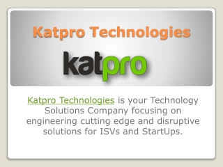 Katpro Technologies - Cloud Managed Services