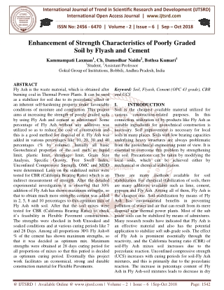 Enhancement of Strength Characteristics of Poorly Graded Soil by Flyash and Cement