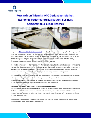 Global Triennial OTC Derivatives Market