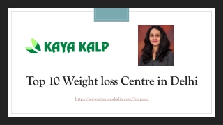 Top 10 Weight loss centre in Delhi