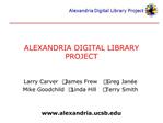 ALEXANDRIA DIGITAL LIBRARY PROJECT