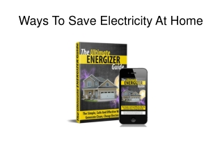 Ways To Save Electricity At Home