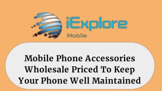 Mobile Phone Accessories Wholesale Priced To Keep Your Phone Well Maintained
