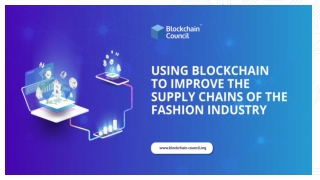 Using Blockchain to Improve the Supply Chains of the Fashion Industry