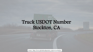 Truck USDOT Number Stockton, CA