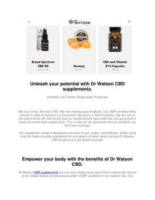 CBD Supplements Online - Shop CBD Oils and Capsules with Vitamin B12
