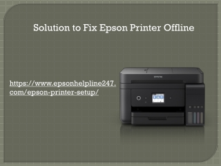 Solution to Fix Epson Printer Offline