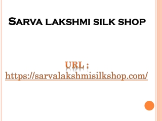 Sri Sarvalakshmi Silks - Kanjivaram Silk Sarees Manufacturers Wholesale Shop