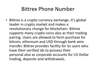 Bittrex Support Number @!! 8177765501