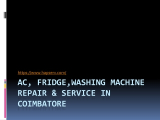 AC, Fridge, Washing Machine Service in Coimbatore