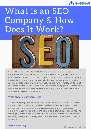 What is an SEO company & How Does It Work?