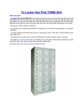 TU Locker Hoa Phat TU986-3KA