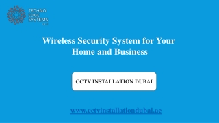 Wireless Security System for Your Home and Business