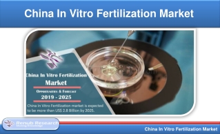 China In Vitro Fertilization market will be US$ 2.8 Billion by 2025