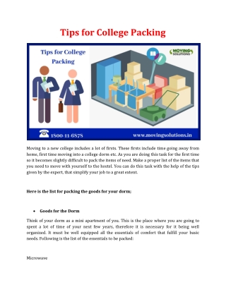 Tips for College Packing