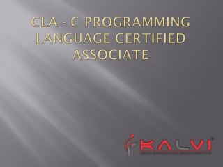 CLA - C Programming Language Certified Associate