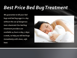 Heat treatment for most effective bed bug treatment