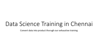 Data Science Course in Chennai