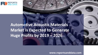 Automotive Acoustic Materials Market analysis major competitor and strategies regional outlook 2019 to 2026