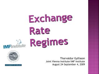 Exchange Rate Regimes