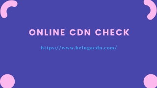 Online CDN Check