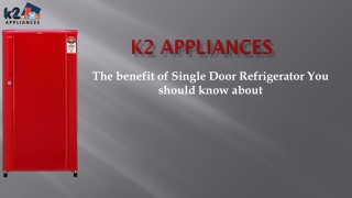 Single Door Refrigerator