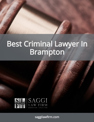 Best Criminal Lawyer In Brampton