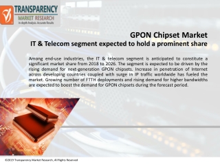 Gigabit passive optical network chipset market