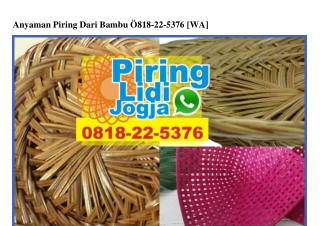 Anyaman Piring Dari Bambu Ö818 22 5376[wa]