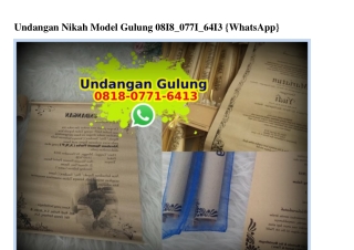 Undangan Nikah Model Gulung 081807716413[wa]