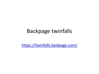 Backpage Twinfalls