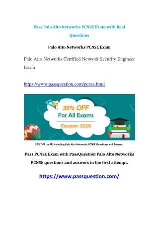 Download Free Palo Alto Networks PCNSE Demo Questions V9.02 | 2020 PassQuestion