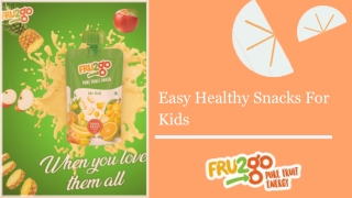 Easy Healthy Snacks For Kids | FRU2go