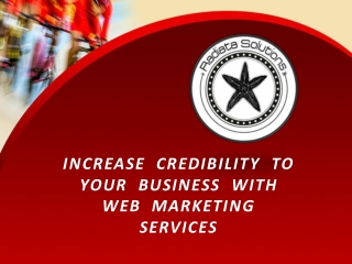 Increase credibility to your business with web marketing services