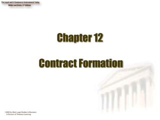 Chapter 12 Contract Formation