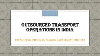 Outsourced Transport Operations in India